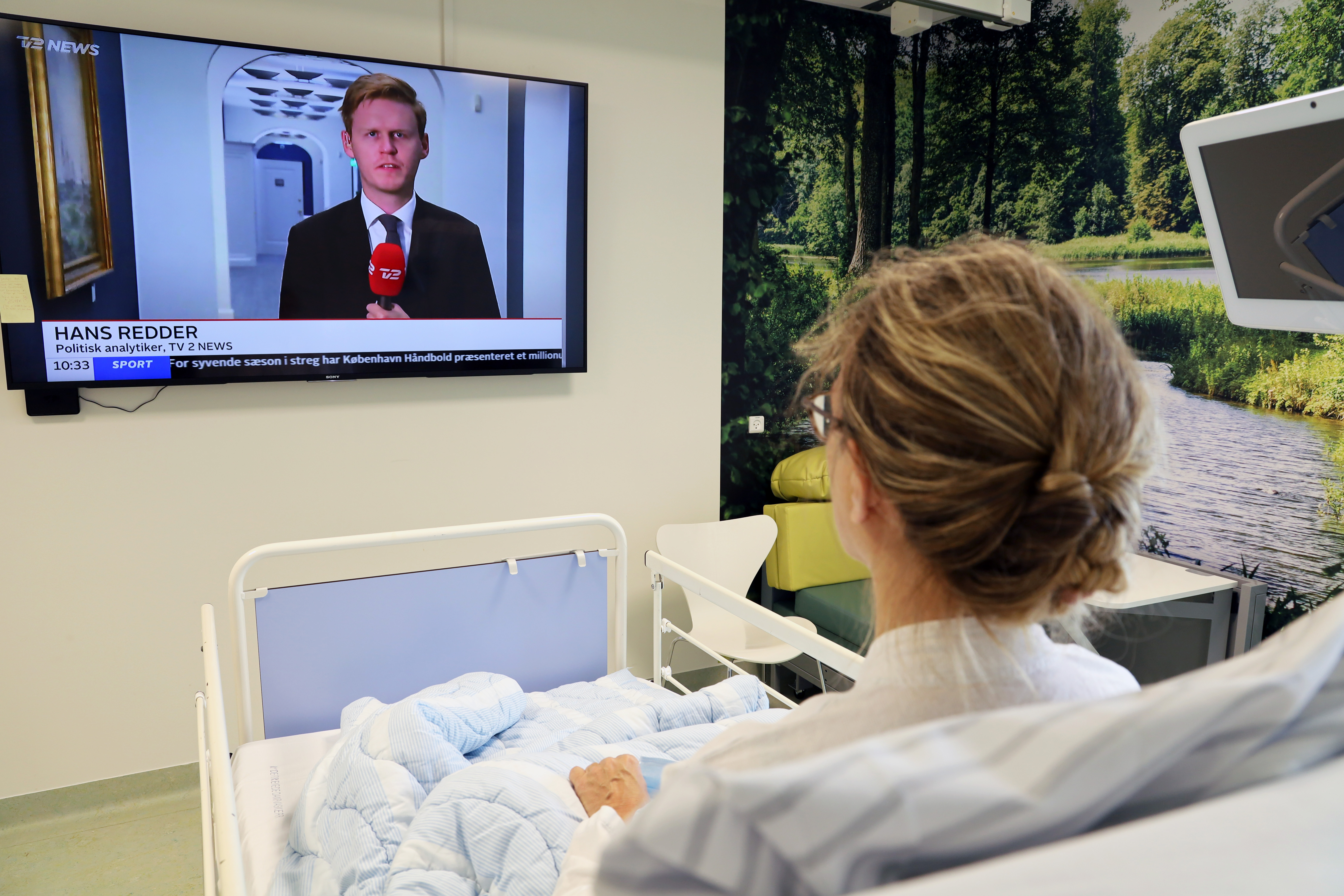 Every patient room at the new OUH has its own flat screen.