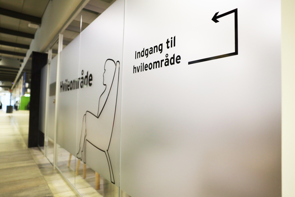 Hvilerummet i forhallen på OUH