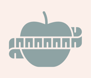 Et æble med målebånd omkring der skal signalere sund livsstil