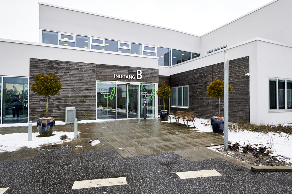 Indgang B, døgnafsnit, Børne- og Ungdomspsykiatri Syddanmark i Aabenraa