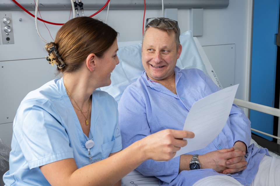 Patient og sygeplejerske