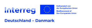 Interreg logo med dansk og tysk tekst