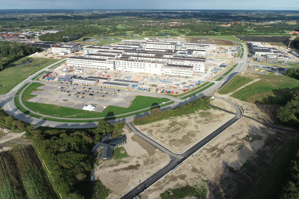 Det store byggeri fra luften, hvor man kan se ringvejen hele vejen rundt