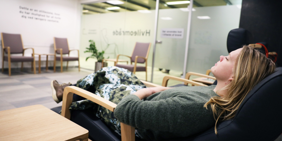 Hvilerummet i forhallen på OUH