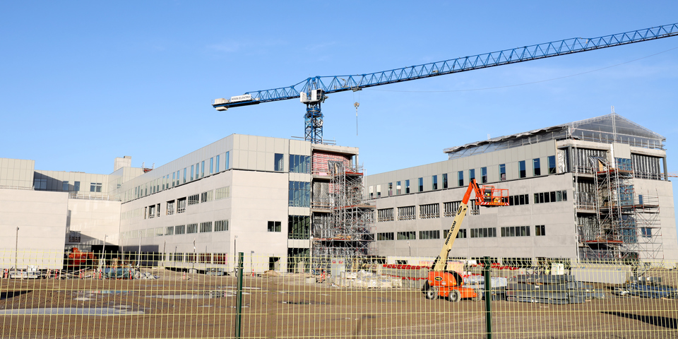 Byggeriet af det nye OUH i januar 2022