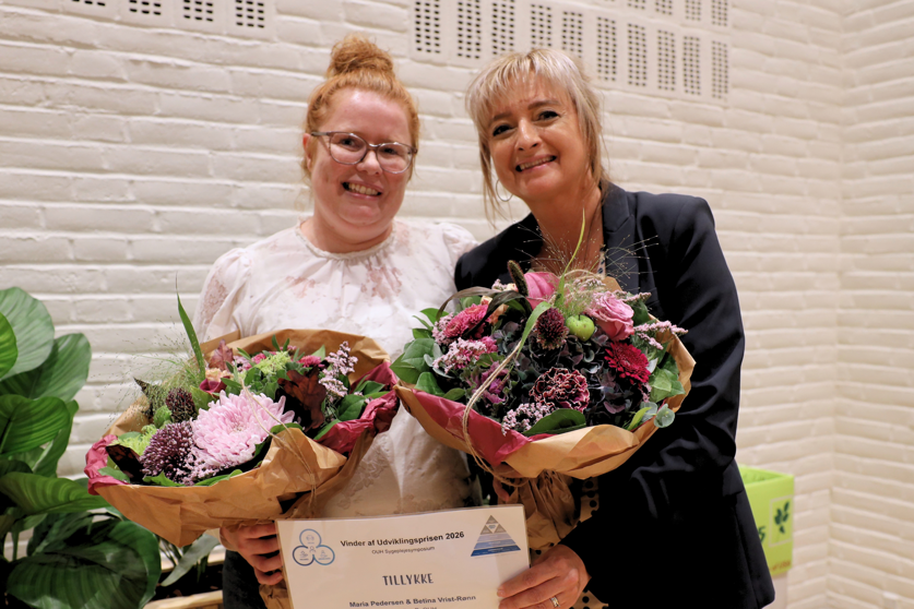 Maria Pedersen og Betina Vrist-Rønn med Udviklingsprisen