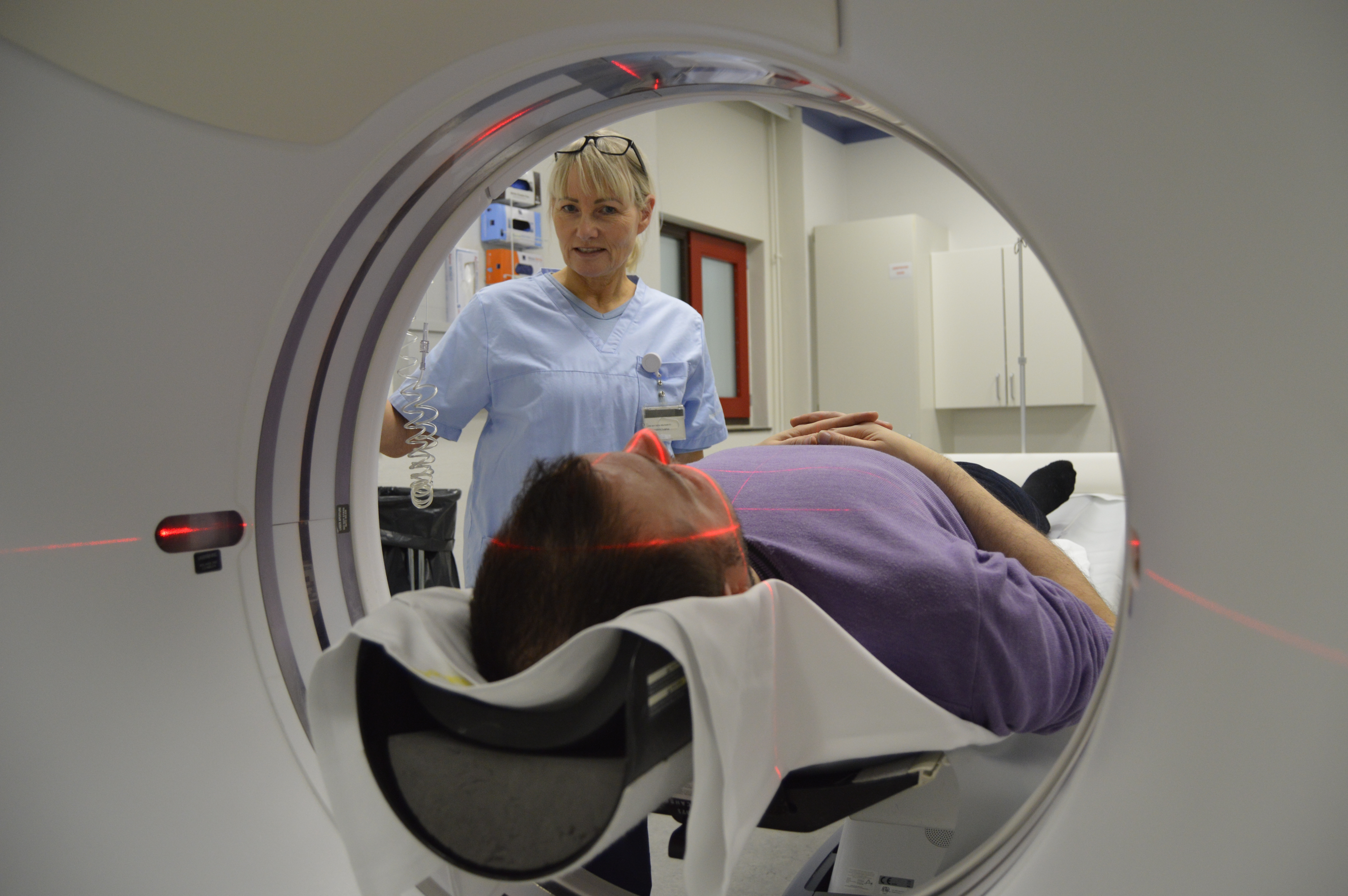 FCT-skanning af hjernen.