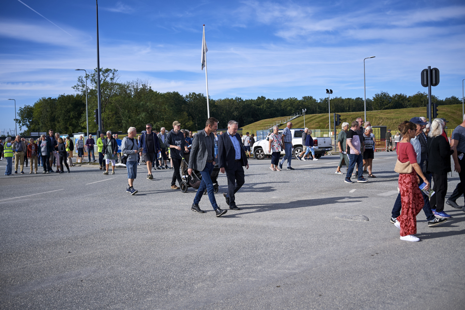 Gæster på vej til åbent hus