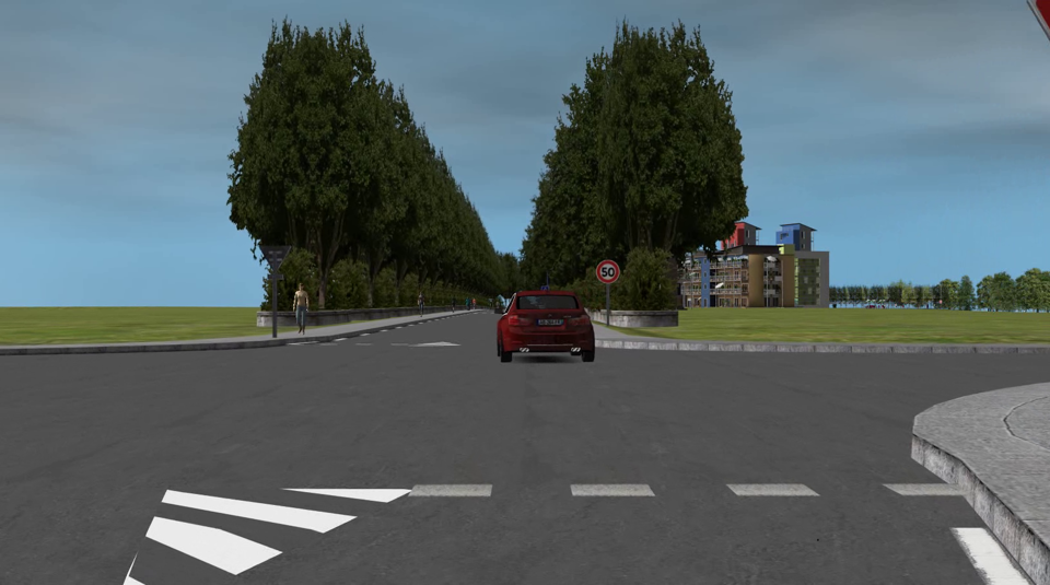 Simulation af et vejkryds med en bil