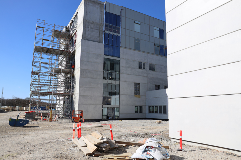 Facade på den kommende akutmodtagelse - foråret 2022