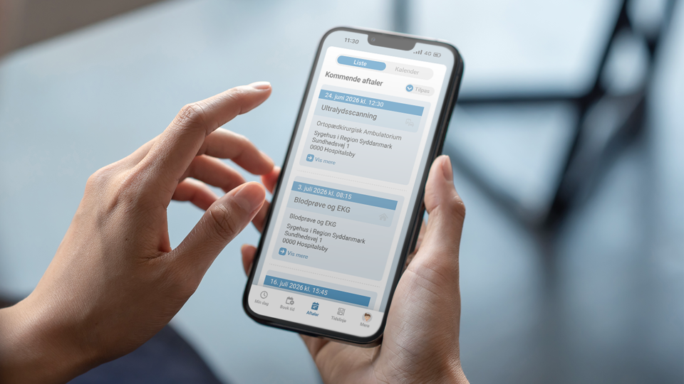 Digital patientløsning anvendt på smartphone